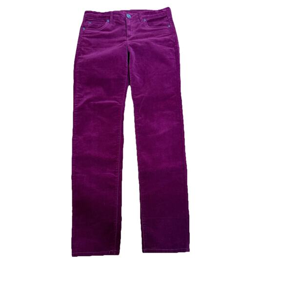 KUT from the Cloth Women’s Diana Skinny Maroon Corduroy Stretchy Pants Size 4 - Picture 1 of 13